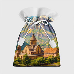 Мешок для подарков Горный покой: храм среди облаков, цвет: 3D-принт