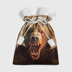 Мешок для подарков Рык медведя, цвет: 3D-принт