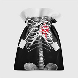 Подарочный мешок Скелет с сердцем