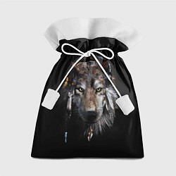 Мешок для подарков Волк-шаман, цвет: 3D-принт