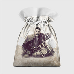 Мешок для подарков Сталин байкер, цвет: 3D-принт