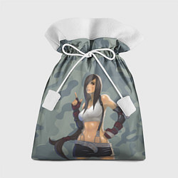 Мешок для подарков Военная девушка Тифа Локхарт - Final Fantasy, цвет: 3D-принт
