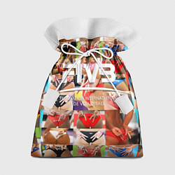 Мешок для подарков Волейбол скрытые знаки FIVB, цвет: 3D-принт