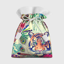 Мешок для подарков Индийский тигр, цвет: 3D-принт