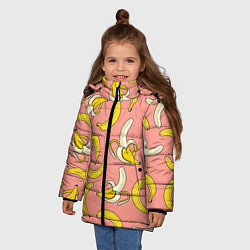 Куртка зимняя для девочки Банан 1, цвет: 3D-красный — фото 2