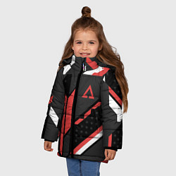 Куртка зимняя для девочки CS:GO Cyrex Pattern, цвет: 3D-черный — фото 2