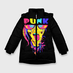Куртка зимняя для девочки Punk, цвет: 3D-черный