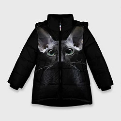 Куртка зимняя для девочки Сфинкс 2, цвет: 3D-черный