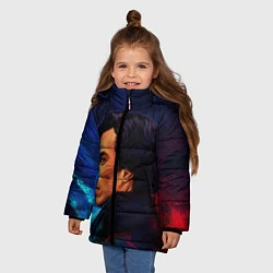 Куртка зимняя для девочки Шерлок, цвет: 3D-светло-серый — фото 2