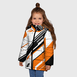 Куртка зимняя для девочки CS:GO Asiimov P90 Style, цвет: 3D-черный — фото 2