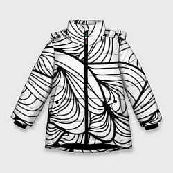 Куртка зимняя для девочки Смелость и счастье, цвет: 3D-черный