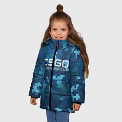 Куртка зимняя для девочки Cs:go - Cobalt Disruption Ржавый кобальт, цвет: 3D-светло-серый — фото 2