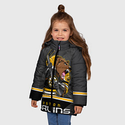 Куртка зимняя для девочки Boston Bruins, цвет: 3D-светло-серый — фото 2