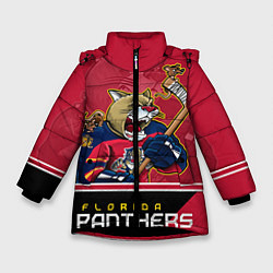 Куртка зимняя для девочки Florida Panthers, цвет: 3D-черный