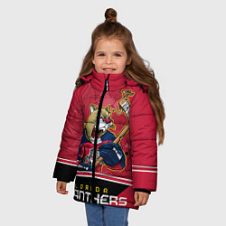 Куртка зимняя для девочки Florida Panthers, цвет: 3D-светло-серый — фото 2