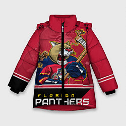 Куртка зимняя для девочки Florida Panthers, цвет: 3D-красный