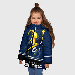 Куртка зимняя для девочки Bay Lightning, цвет: 3D-красный — фото 2