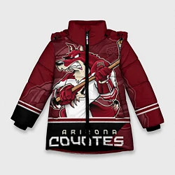 Куртка зимняя для девочки Arizona Coyotes, цвет: 3D-черный