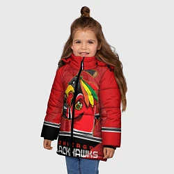 Куртка зимняя для девочки Chicago Blackhawks, цвет: 3D-черный — фото 2