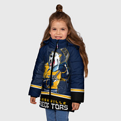 Куртка зимняя для девочки Nashville Predators, цвет: 3D-светло-серый — фото 2