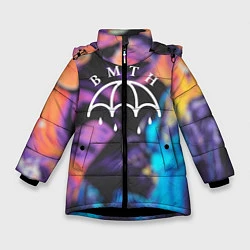 Куртка зимняя для девочки BMTH Rain, цвет: 3D-черный