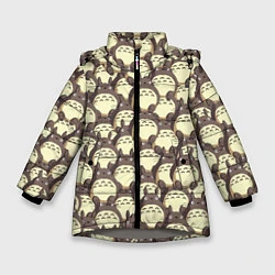 Куртка зимняя для девочки Тоторо, цвет: 3D-светло-серый