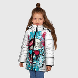 Куртка зимняя для девочки Это круто, цвет: 3D-черный — фото 2