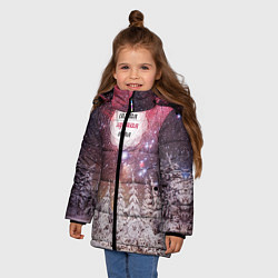 Куртка зимняя для девочки Лучшей тетё, цвет: 3D-черный — фото 2