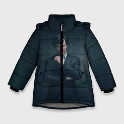 Куртка зимняя для девочки Шерлок в костюме, цвет: 3D-светло-серый