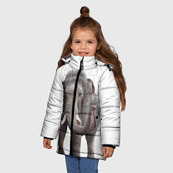 Куртка зимняя для девочки Большой слон, цвет: 3D-красный — фото 2
