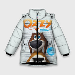 Куртка зимняя для девочки Ozzy Dog, цвет: 3D-черный