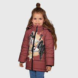Куртка зимняя для девочки NukaCola, цвет: 3D-красный — фото 2