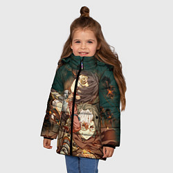 Куртка зимняя для девочки Воин крепости, цвет: 3D-черный — фото 2