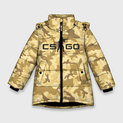 Куртка зимняя для девочки CS GO: Dust, цвет: 3D-черный
