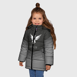 Куртка зимняя для девочки Wings Uniform, цвет: 3D-черный — фото 2