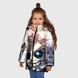 Куртка зимняя для девочки Sans and snow, цвет: 3D-светло-серый — фото 2