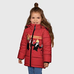 Куртка зимняя для девочки Back in the USSR, цвет: 3D-черный — фото 2