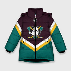 Куртка зимняя для девочки NHL: Anaheim Ducks, цвет: 3D-черный