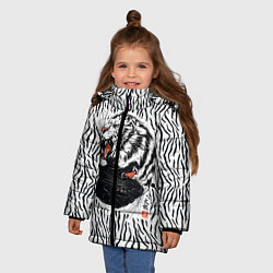 Куртка зимняя для девочки Yin Yang Tigers, цвет: 3D-красный — фото 2