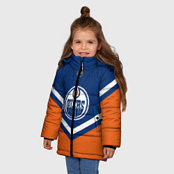 Куртка зимняя для девочки NHL: Edmonton Oilers, цвет: 3D-светло-серый — фото 2
