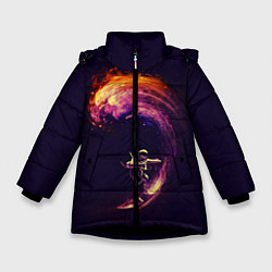 Зимняя куртка для девочки Космический серфинг
