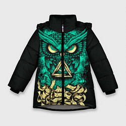 Куртка зимняя для девочки Bring Me The Horizon: Owl, цвет: 3D-светло-серый
