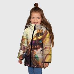 Куртка зимняя для девочки Sun, цвет: 3D-черный — фото 2