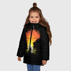Куртка зимняя для девочки Wasteland Apocalypse, цвет: 3D-черный — фото 2
