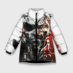 Куртка зимняя для девочки Metal gear solid 5, цвет: 3D-черный