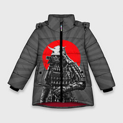 Куртка зимняя для девочки Мертвый самурай, цвет: 3D-красный
