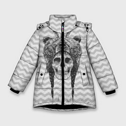 Куртка зимняя для девочки Мертвый шаман, цвет: 3D-черный