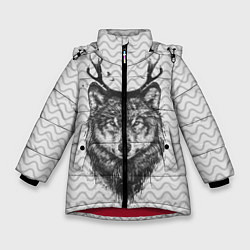 Зимняя куртка для девочки Рогатый волк