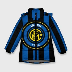 Куртка зимняя для девочки Inter FC 1908, цвет: 3D-светло-серый
