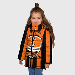 Куртка зимняя для девочки Клуб болельщиков Патриот, цвет: 3D-черный — фото 2